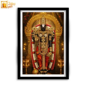 Lord Krishna A4 Photo Frame with Glass & Premium Frame