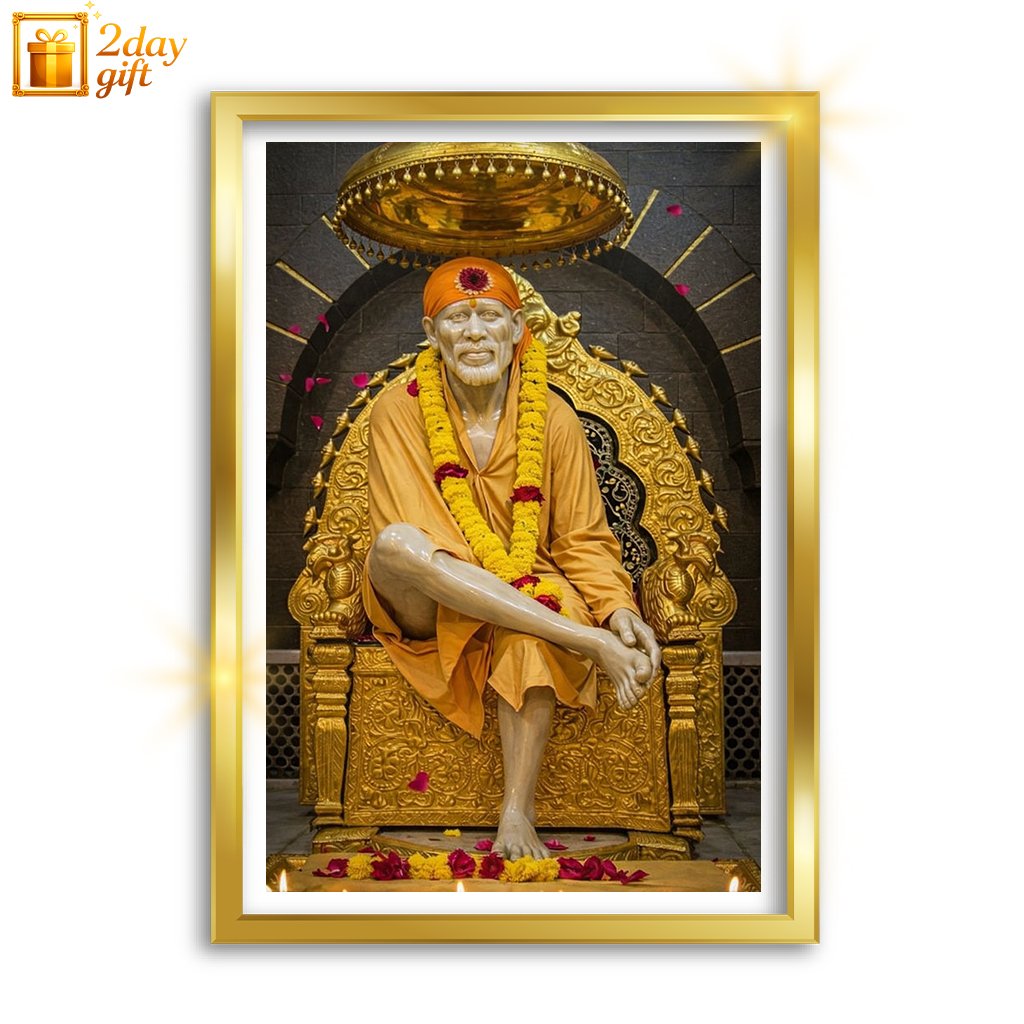 Lord Sai Baba A4 Size Photo Frame – Ideal for Gifting