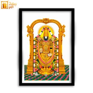 Lord Krishna A4 Size Wall Photo Frame with High Quality Premium Frame