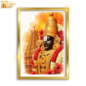 Premium Lord Krishna Photo Frame A4 Size – Divine Wall Art