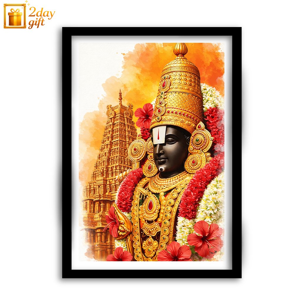 Premium Lord Krishna Photo Frame A4 Size – Divine Wall Art