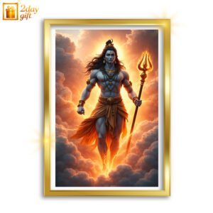 Lord Shiva Mahadev A4 Photo Frame | Spiritual Wall Decoration