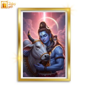 Lord Shiva A4 Size Spiritual Photo Frame | Ideal for Pooja & Gift