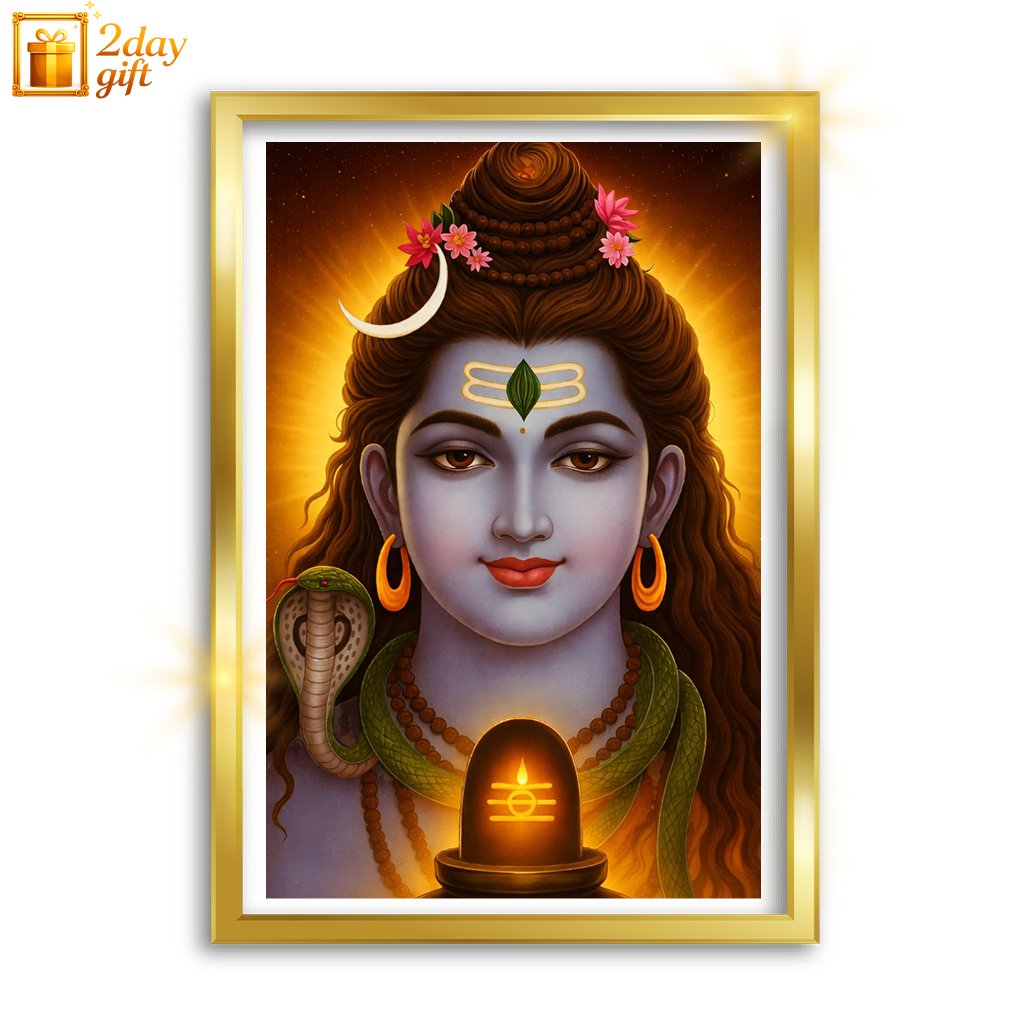 Mahadev Lord Shiva A4 Photo Frame | Divine Wall Art for Home