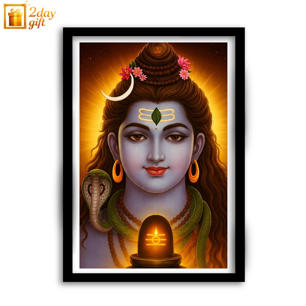 Mahadev Lord Shiva A4 Photo Frame | Divine Wall Art for Home
