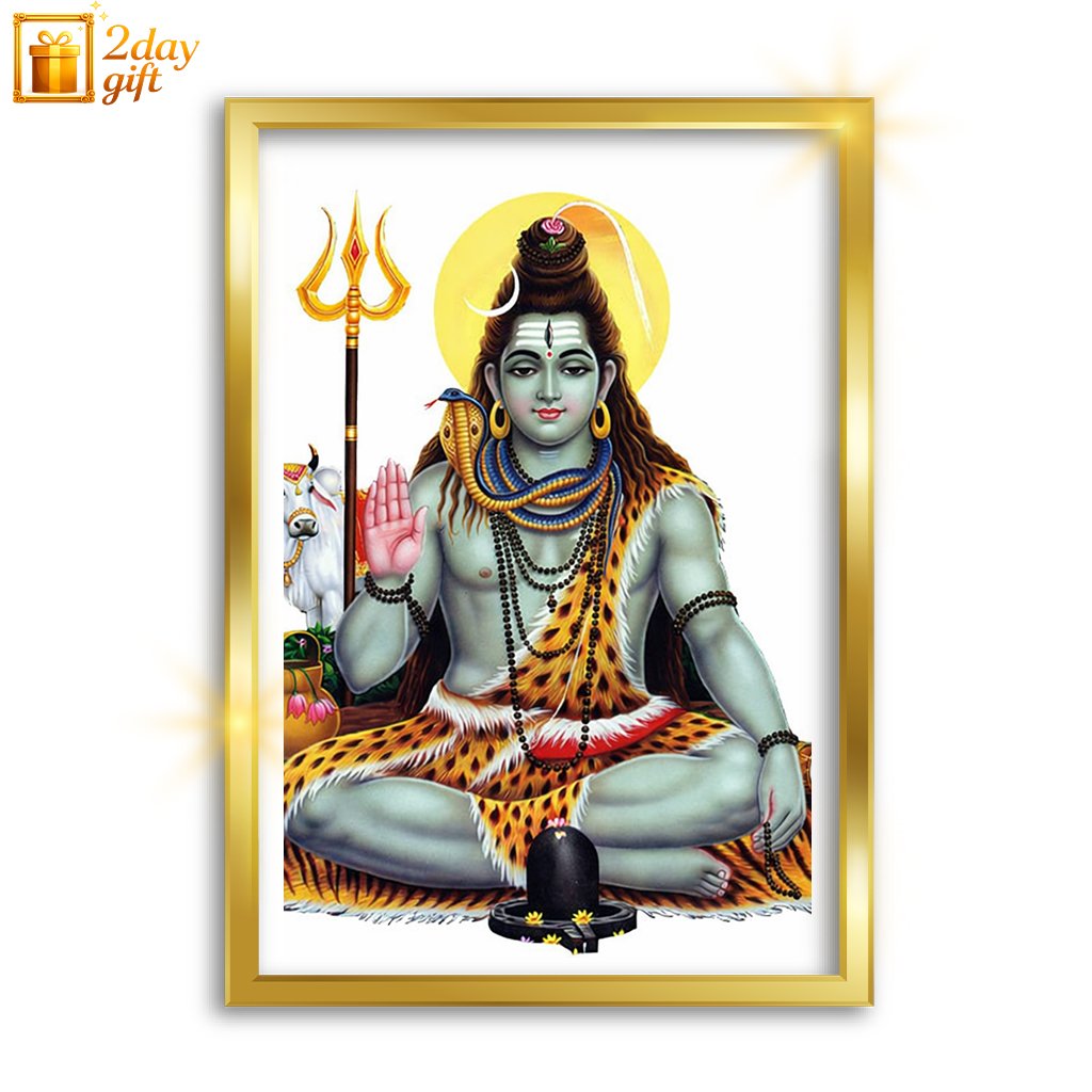 Lord Shiva A4 Photo Frame for Pooja Room | Mahadev Wall Décor